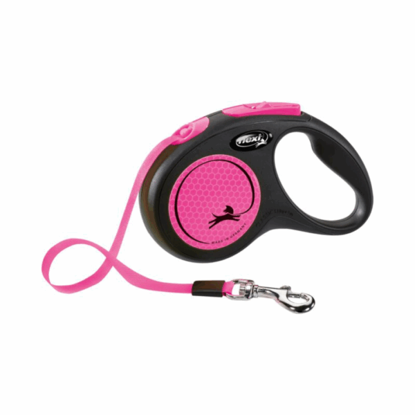 Flexi New Neon Tape Leash by Trixie-Pink